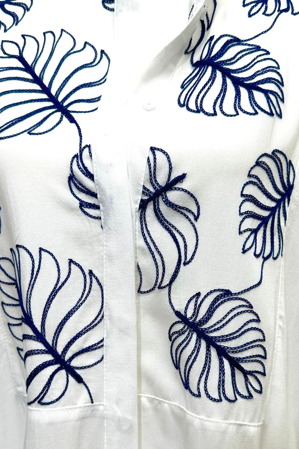Annabelle Embroidered Shirt - Sugarplum Boutique