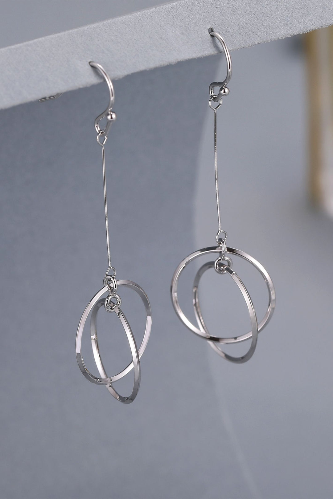 Carrie Circle In Circle Earring Silver - Sugarplum Boutique