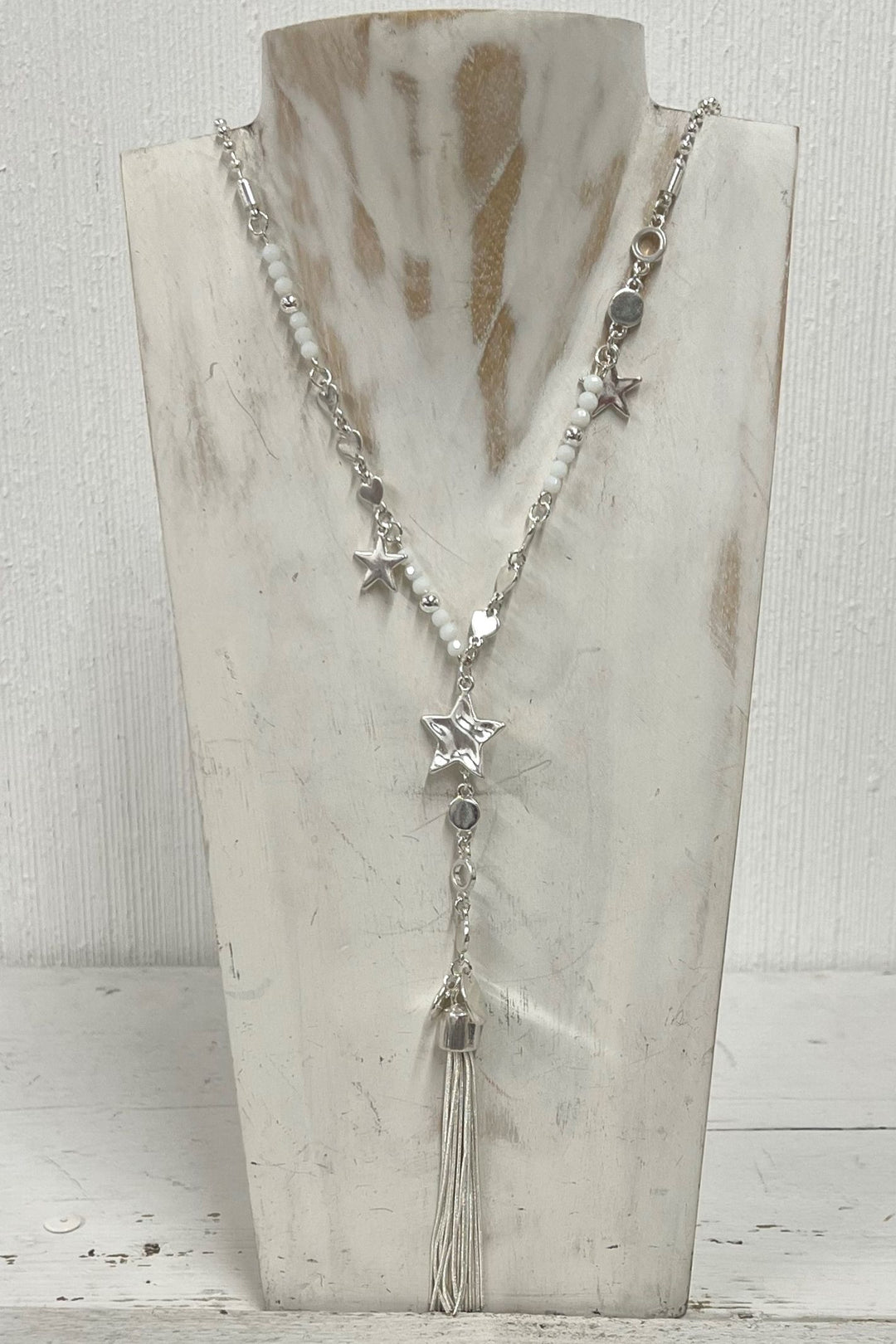 Chrissie Long Necklace Silver - Sugarplum Boutique