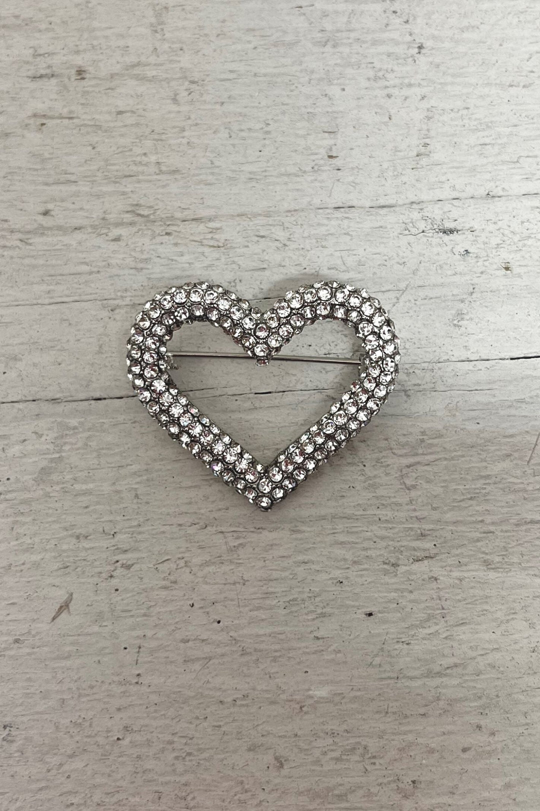 Diamante Small Open Heart - Sugarplum Boutique