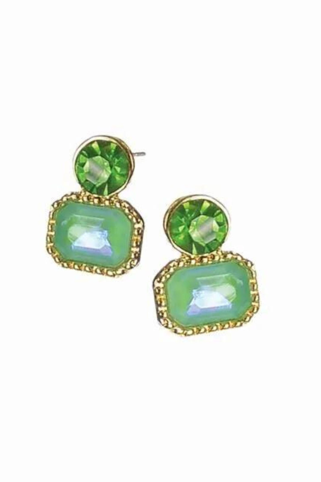 Double Act Stud Green - Sugarplum Boutique