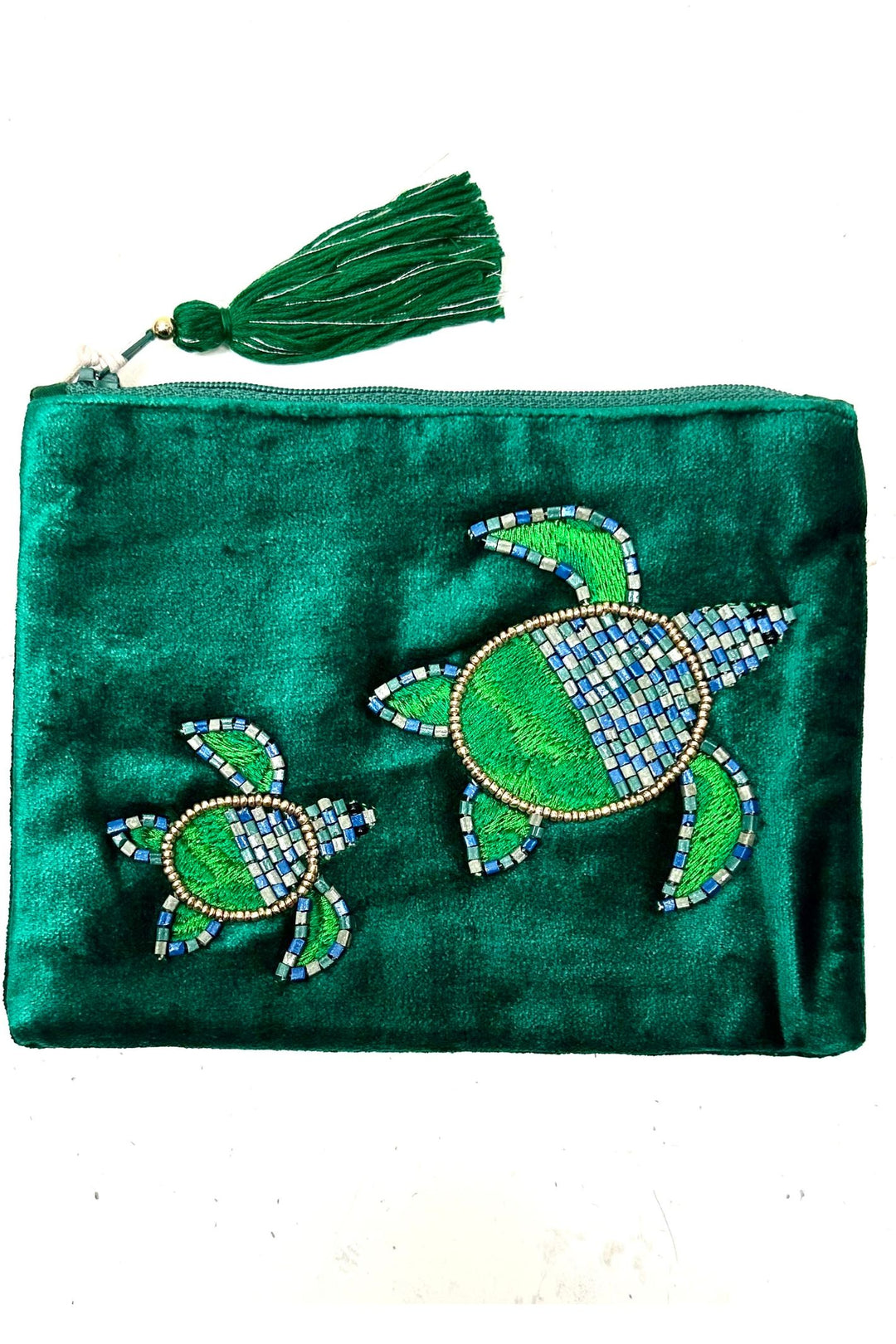 Emerald Green Sea Turtles Purse - Sugarplum Boutique