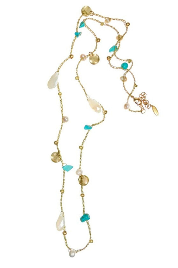 Willow Beaded Long Necklace - Sugarplum Boutique