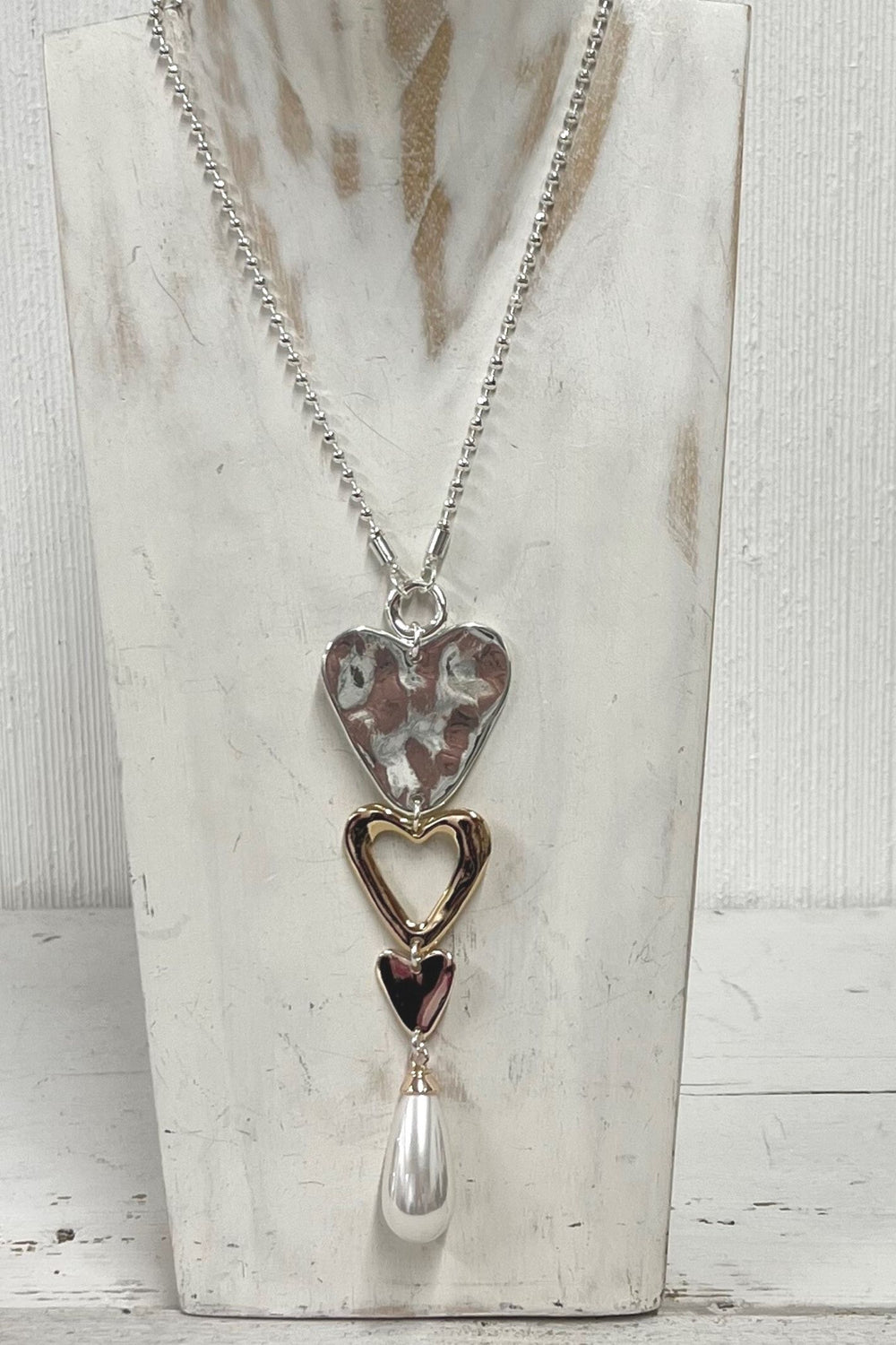 Lexi Long Necklace Silver Gold - Sugarplum Boutique