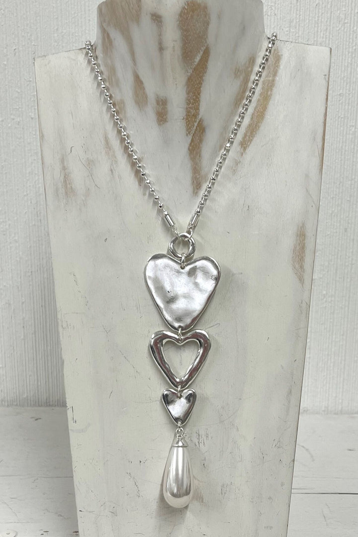 Lexi Long Necklace Silver - Sugarplum Boutique