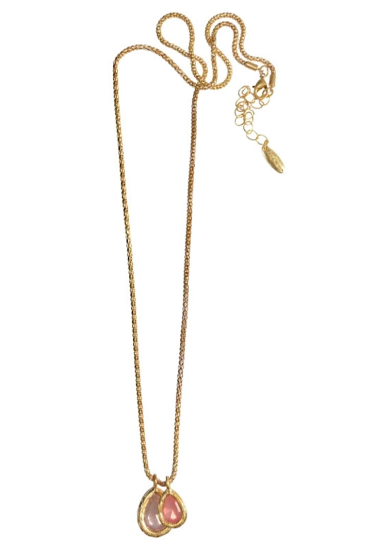 Lisa long Necklace Opal Rose - Sugarplum Boutique
