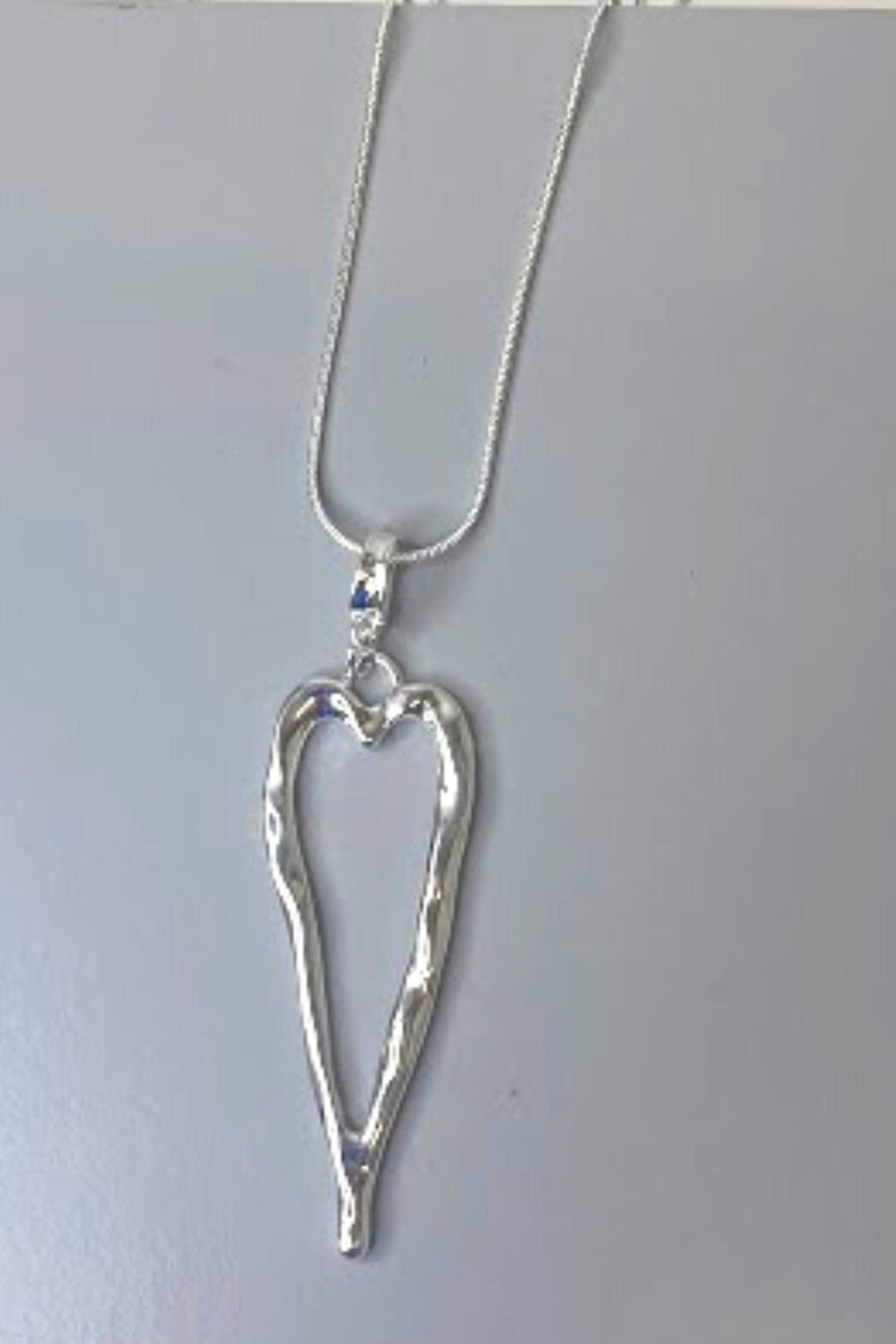 Nelly Open Heart Long Necklace - Sugarplum Boutique