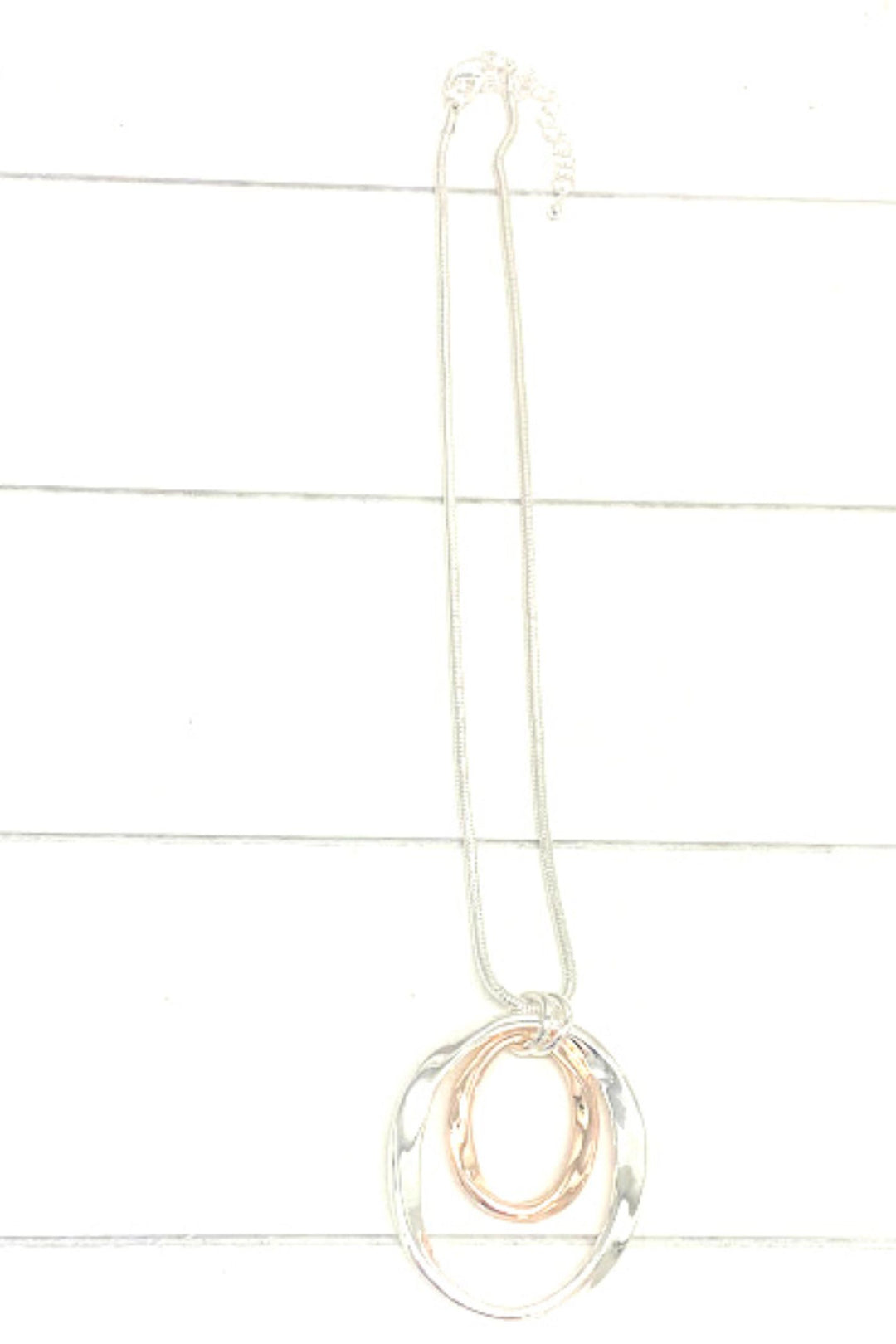 Ovals Short Necklace Rose Gold - Sugarplum Boutique