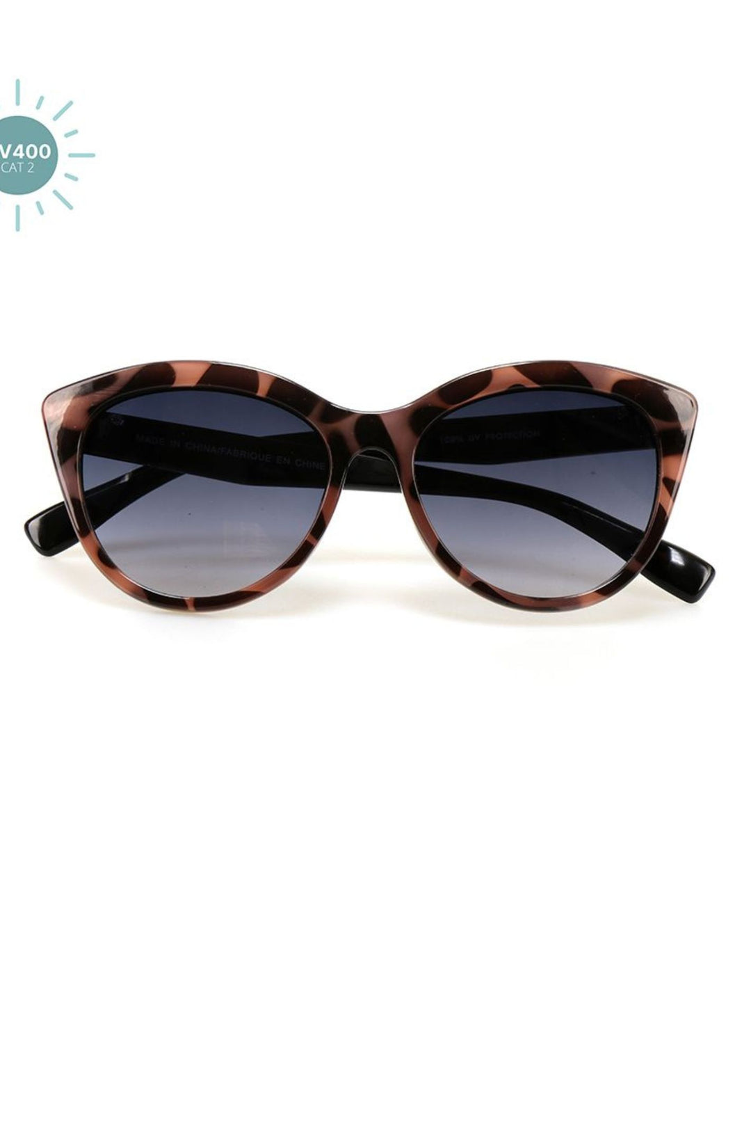 Pom Cat-Eye Frame Grey Mix Tortoiseshell Sunglasses - Sugarplum Boutique