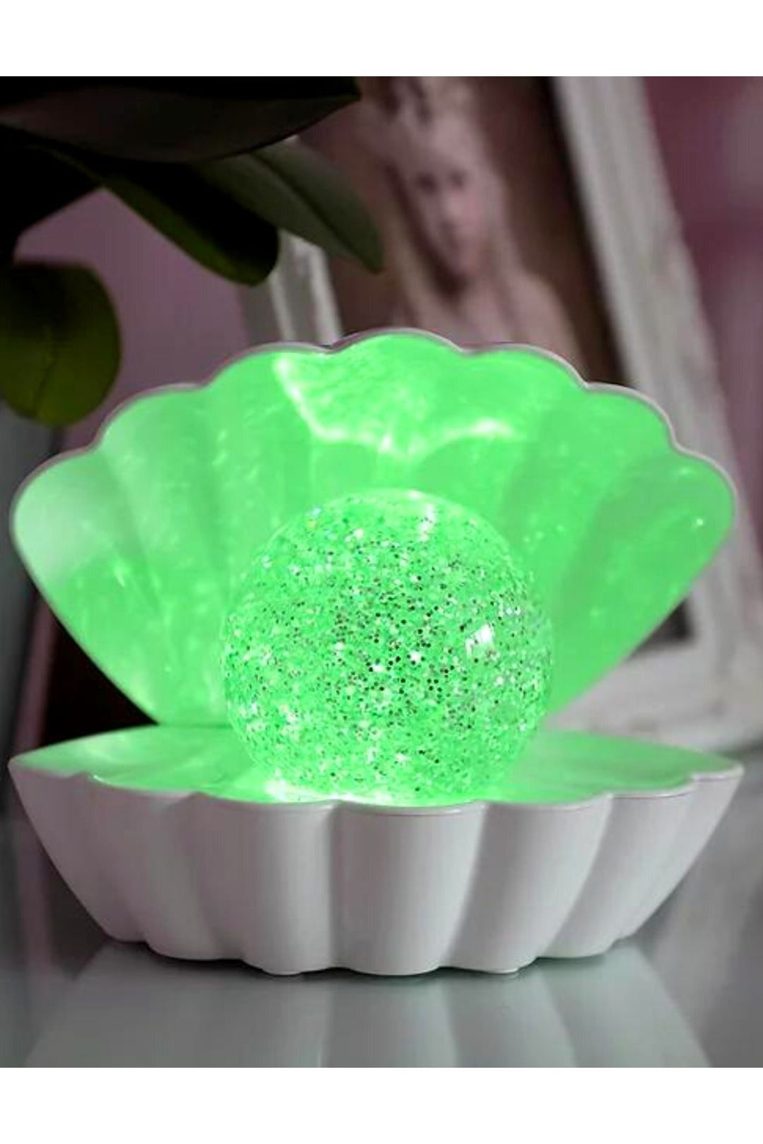 Seashell LED Lamp Green - Sugarplum Boutique