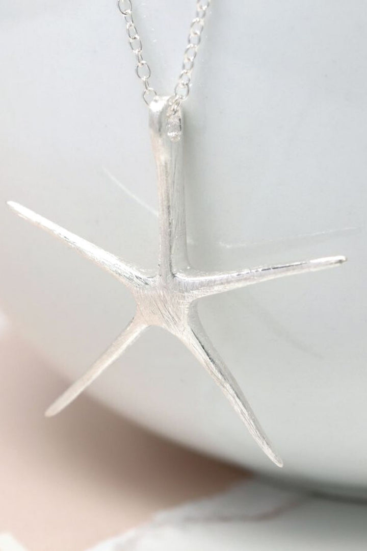 Stacey Starfish Sterling Silver Short Necklace - Sugarplum Boutique