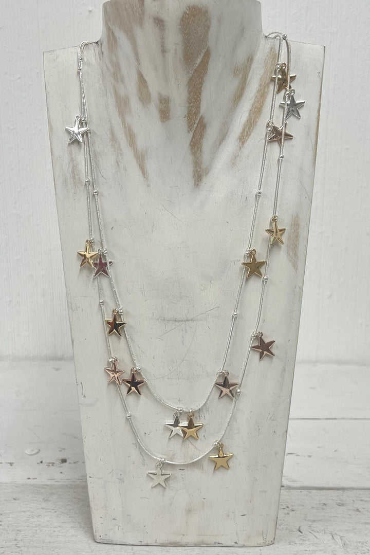 Susie Star Long Necklace Rosegold Gold - Sugarplum Boutique