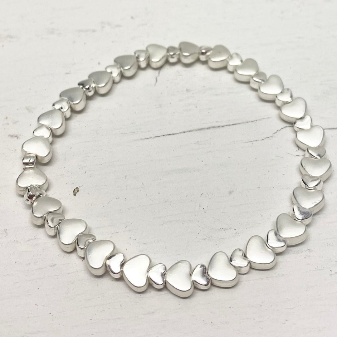 Tiny Hearts Bracelet Silver - Sugarplum Boutique